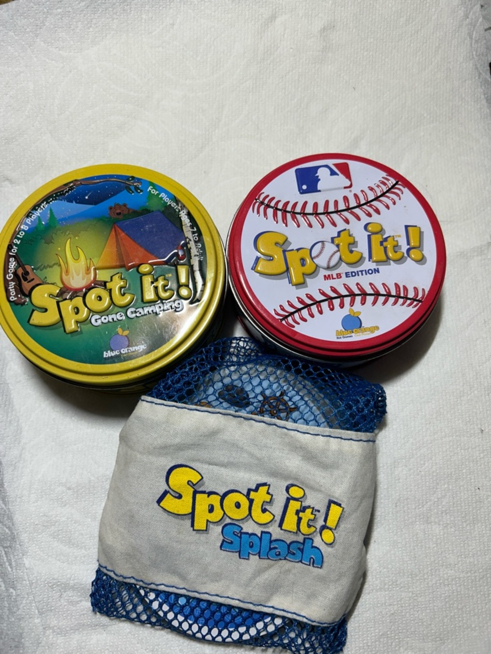 Spot It! Bundle Card Games - Gone Camping, MLB Edition, Splash (waterproof)